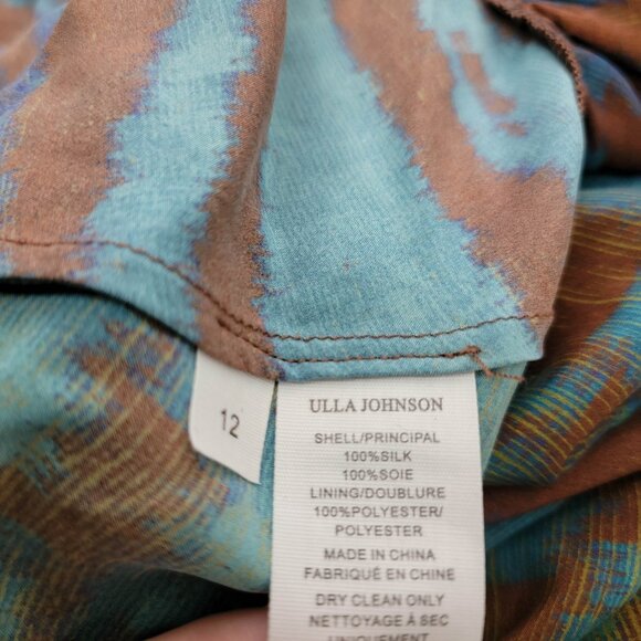 Ulla Johnson Zenat Tiered Asymmetric Ruffle Silk Gown in Emerald 12 - Picture 10 of 10